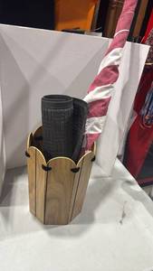 lot 1249 image: Waste basket, American flags and more