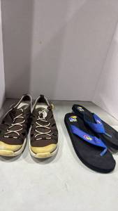 lot 1473 image: Ku flip flops and other sandals size 1011
