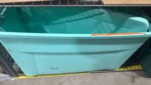 lot 1490 image: Sterilite 45 Gallon Storage Tote with wheels