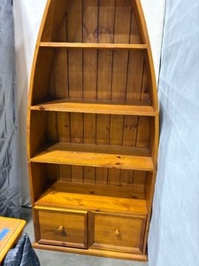 lot 929 image: Theee piece canoe shelves80 x 32 x 12 in