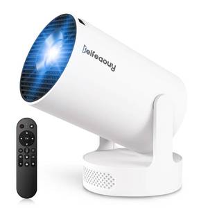 Mini Projector - Manual Focus, Smart Portable Projector for Bedroom & Home Cinema with 4K Support, 170 ANSI Lumens, Auto Keystone, Netflix Certified, Android 11, Voice Control, Air Mouse Remote - Retail: $33