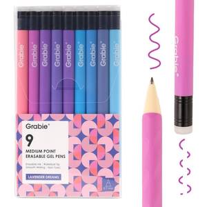 lot 16329 image: Erasable Gel Pens, Medium Point 0.7 mm Erasable Pens, Make Mistakes Disappear for Drawing Writing Planner, Pack of 9 Assorted Colors(Lavender Dreams) - Retail $16