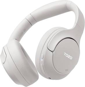 lot 16338 image: TOZO Hybrid Noise Cancelling Headphones, 90H Playtime Wireless Over Ear Bluetooth Headset, Spatial Audio AI Chat with 5 Mics, Supports Dual Connection and USB-C Input, with 32 EQ Music Modes - Retail $40