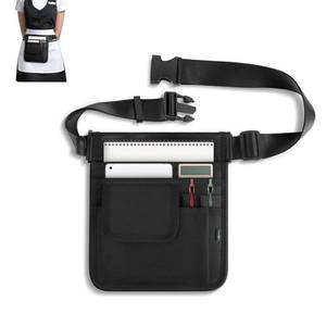 lot 16368 image: 8.27x9.8 inch Server Apron, Server Waist Pouch with Adjustable Belt, Nurse Fanny Pack Waitress Accessories Tool Bag for Restaurant, Cafe, Waiter, Waitress, Nurse (Square) - Retail $12