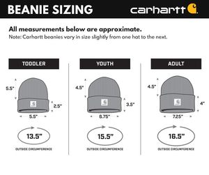 lot 16377 image: Carhartt Unisex Baby Knit Beanie Cuff Hat, white (Toddler),One Size - Retail $15