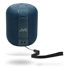 lot 16378 image: JVC Portable Gumy Wireless Speaker with Surround Sound, Bluetooth 5.3, Lightweight, TWS Capability, USB-C, up to 15-Hour Battery Life - SPSG1BTA (Blue) - Retail $25