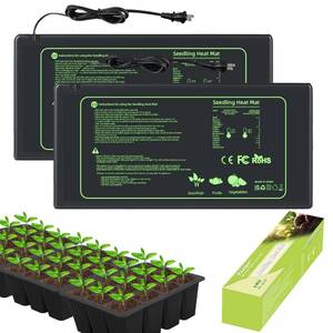 lot 16397 image: Seedling Heat Mat for Seed Starting, 2 Pack Plant Heat Mats Indoor Germination Growing Gardening Brewing, Waterproof Greenhouses Warming Heating Pad Terrarium Reptile Seed Rooting 10X20.75 - Retail $17