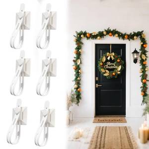 lot 16408 image: 12 PCS St. Patricks Day Garland Hangers Garland Ties Cord Bundlers Hanging Cord Organizer, Adjustable Wreath Ties for Door Frame, Mantle, Stretchable & Reusable Silicone Hooks for Fireplace Decoration - Retail $10