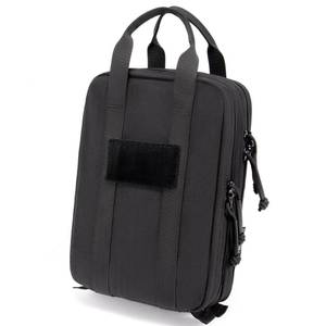 lot 16419 image: Small Soft Pistol Case Compact Tactical Modular Handgun Pack for Firearm Gun Shooting Hunting wHolster and Mag Holder (Black-w2holsters) - Retail $22