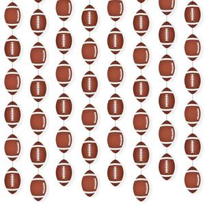 lot 16426 image: 4 Pcs Sports Party Banners Sports Theme Party Hanging Decorations Paper Garland for Teens Balls Birthday Baby Shower Home Classroom Supplies Decor(Football) - Retail $12