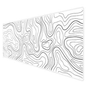 lot 16466 image: White Mouse Pad, Topographic Mouse Pad Large, Gaming Desk Pad, XL Mousepad, Keyboard Pad, Desk Mat, 31.5 x 11.8 in, Minimalist Contour for Office - Retail $13