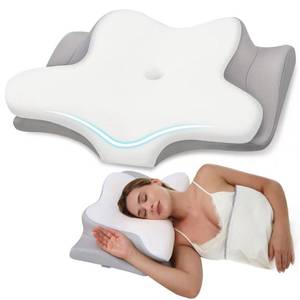 lot 16505 image: Cervical Neck Pillow, Memory Foam Pillows for Neck and Shoulder Pain Relief - Retail $50