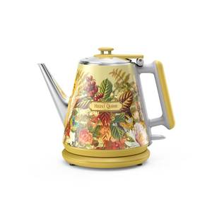 lot 16514 image: Retro X Eduardo Recife Collaboration Electric Kettle- 1 Litres  34 Ounces Retro Small Tea Kettle, Double Wall, 304 Stainless Steel, 800W Fast Boiling, Cordless, BPA-Free, Auto Shut-Off. VISIBLE USE. - Retail $42