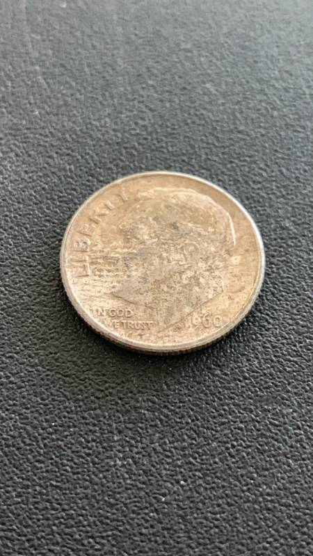 lot 5 image: 1960 Roosevelt Silver Dime US Coin 90% silver