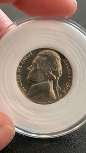 lot 10 image: 1968-S Jefferson Nickel Monticello Reverse US Coin BU Brilliant Uncirculated in protective case