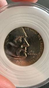 lot 12 image: 2005-D Jefferson Nickel Buffalo Reverse US Coin BU Brilliant Uncirculated in protective case