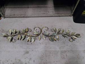 lot 1003 image: Decorative Metal Leaf Wall Accent
