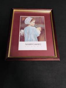 lot 1029 image: Amish Country by Nancy L Framed Art Print 9x11