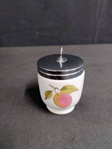 lot 1036 image: Royal Worcester Fruit Pattern Double Egg Coddler