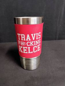 lot 1076 image: Travis Kelce Kansas City Chiefs Insulated Tumbler