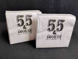 lot 1098 image: 55 & Fabulous Birthday Party Napkins