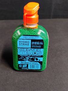 lot 1103 image: Hydro Strike Gel-Tek Beads - 20,000 Green Dehydrated Balls