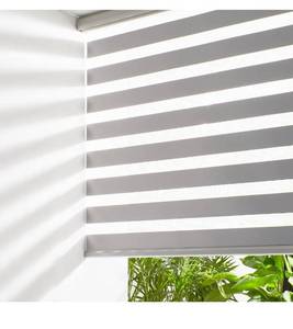 lot 8099 image: Persilux Cordless Zebra Blinds for Windows Free-Stop Roller Windows Shades (34 W X 72 H, Grey) Dual Layer Light Control for Day and Night, Light Filtering Sheer Shades for Home, Easy to Install