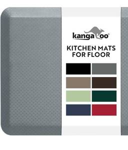 lot 8105 image: KANGAROO Thick Ergonomic Anti Fatigue Mats for Kitchen Floor, 39x20, Cushioned Standing Office Desk Mat,