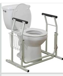 lot 8124 image: Drive Medical RTL12079 Toilet Safety Frame, Bathroom Grab Bar for Toilets, Freestanding Toilet Rail