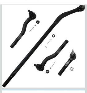 lot 8136 image: Detroit Axle - Front 4pc Tie Rods Kit for 2007-2017 Jeep Wrangler 2018 Wrangler JK, 4 Tie Rod Ends 2008 2009 2010 2011 2012 2013 2014 2015 2016 Replacement