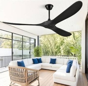 72" Ceiling Fans Without Lights, 72 inch Ceiling Fan No Light, High CFM Quiet 3 Blade Wood black Ceiling Fan, Large Modern Outdoor Fan with Remote, Propeller Outdoor Ceiling Fans for Patios