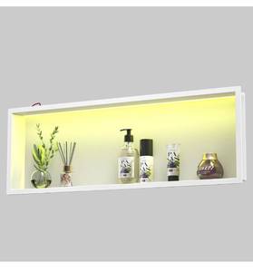 lot 8150 image: Stainless Steel Led Shower Niche 12 X 36 White with RGB Light No Tile Needed Niche Shower for Bathroom Storage Waterproof Hardwired Dimmable Wall Niches