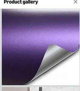 lot 8168 image: VViViD Premium Vinyl Wrap Film (3ft x 5ft, Matte Metallic Purple)
