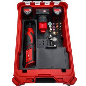 lot 8172 image: Tidy Tool Liner for M12 Rotary Packout Organizer with Drawer and Bit Storage for Milwaukee Packout Compact Tool Box- Battery, bits, and Blade Storage- Liner Only