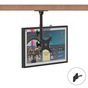 lot 8256 image: ITSHOM Under Cabinet Mount, for Echo Show 15 (1st, 2nd Gen), Height Adjustment, Swivel Left to Right, Rotate for Portrait or Landscape, Up and Down Tilt Show 15 Under-Cabinet Mount (Black)