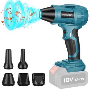 lot 8269 image: Blumway Cordless Leaf Blower for Makita, 96000RPM, 18-20V Electric Leaf Blowers with 5 Extended Nozzles, Portable Leaf Blower, Handheld Leaf Blowers for Lawn Care, Yard, Dust, Leaves (No Battery)