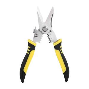 lot 8285 image: Wire Cutters Wire Crimping Tool Cutting Scissor Ultra Sharp Cutter Scissor with Wire Stripper 8-16AWG