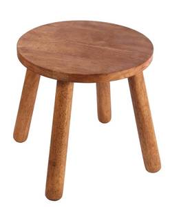 lot 8306 image: zaowofires Round Solid Wooden Step Stool, Garden Stool,11.8H,Plant Stool ,Wood Legs Detachable for Plant Stand, Kitchen, Bathroom,Bedroom,Livingroom (Walnut, 11.8inch)