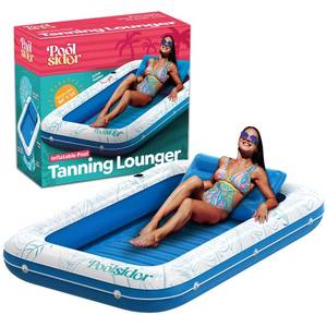 lot 8309 image: Premium Inflatable Tanning Pool Lounger  Large Inflatable Tanning Bed for Adults - 4 in 1 Multipurpose Suntan Tub  Pool Floats Adults, Inflatable Pool Float  Tanning Float - Sunbathing Pool Raft