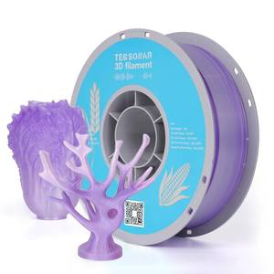 lot 8345 image: TECSONAR TECSONAR Crystal Rainbow PLA 3D Printer Filament, 1KG Spool(2.2lbs) 1.75mm PLA Fast Color Change 3D Printing Material,Gradient Filament for Most FDM 3D Printers,White Purple