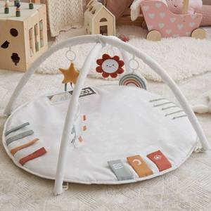 lot 8348 image: Beautiful Baby Play Gym and Tummy Time Mat - Soft Cotton Mat with 4 Cute Toys & Cards Creates The Perfect Activity Area for Your GirlBoy - Stylish Infant Floor Playmat for Any Playroom Decor