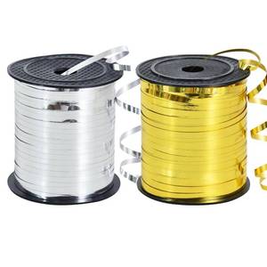 lot 8352 image: TONIFUL 500 Yards Curling Ribbon-Balloon Ribbon-Balloon String for Art&Craft Decor,Gift Wrapping,Ribbons and Bows for Christmas New Year Birthday Gifts Graduation Supplies (Shiny Gold and Silver)
