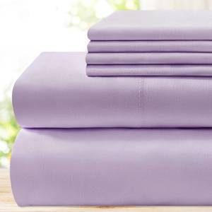 lot 8358 image: BYSURE 6 Pieces Bed Sheets Set(King, Lavender) - Hotel Luxury Super Soft 1800 Thread Count 100% Microfiber Sheets with Deep Pockets, Wrinkle & Fade Resistant