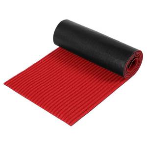 lot 8364 image: Nuanchu 1 Roll Large Semi Finished Outdoor Mat 16 x 79 Inch Narrow Door Mat Non Slip Boot Rugs Waterproof Carpet Roll for Bathroom Entryway Indoor Outdoor (Red)