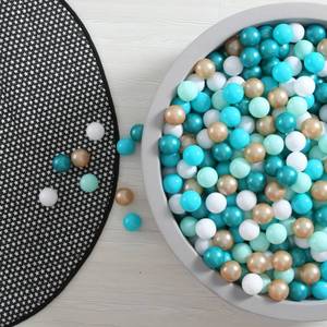lot 8390 image: GOGOSO Ball Pit Balls for Toddler, Baby Plastic Playballs Kids Soft Pastel Pelotas Non-Toxic BPA-Free 2greenWhiteGold,100 Balls