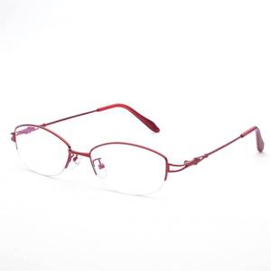 lot 8402 image: Fuisetaea Titanium Alloy Nearsighted Glasses -1.00 Womens Distance Half Frame Myopia Glasses