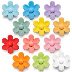lot 8413 image: SUNURS 3D Solid Color Flower Cute Fridge Magnets for Locker, Colorful Strong Decorative Funny Refrigerator Magnets for Whiteboard, Kitchen, and Office (12 Pieces)
