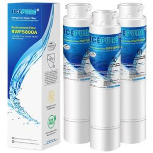 lot 8436 image: ICEPURE RWF5800A Refrigerator Water Filter Replacement for Frigidaire EPTWFU01, EWF02, Pure Source Ultra II, PureSource Ultra 2, SCWFTCTO, GP006, EPTWFUO1, MR022, JO22, BO022, TH-01, DE022, 1007 3PACK