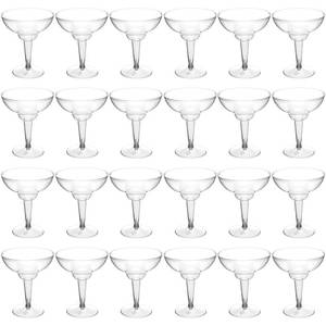 lot 8444 image: ywmigl 24 Pcs Plastic Margarita Glasses 12 oz Margarita Cups Mexican Theme Party Decorations Martini Glasses Bulk Cocktail Glass for Wedding Mexican Theme Carnivals (Clear)