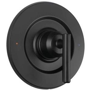lot 8445 image: T2901BL Shower Handle Compatible with Moen Gibson Posi-Temp Valve Trim Kit, Matte Black Shower Compatible with Moen Gibson Posi-Temp ShowerTub 2510252025702590 Pressure balanced Valves